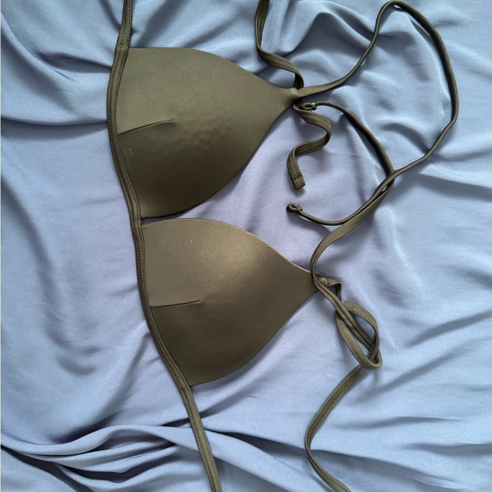SHEIN Olive Bikini Top